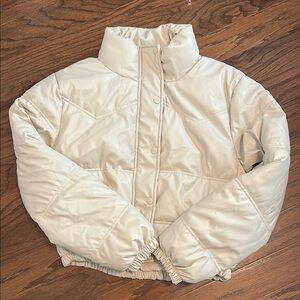 Women's Cream Puffer Jacket